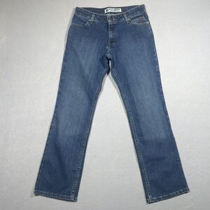 Harley‎ Davidson Women Jeans Size 4 PETITE Straight Leg 28 W x 30 Mid Wash Blue